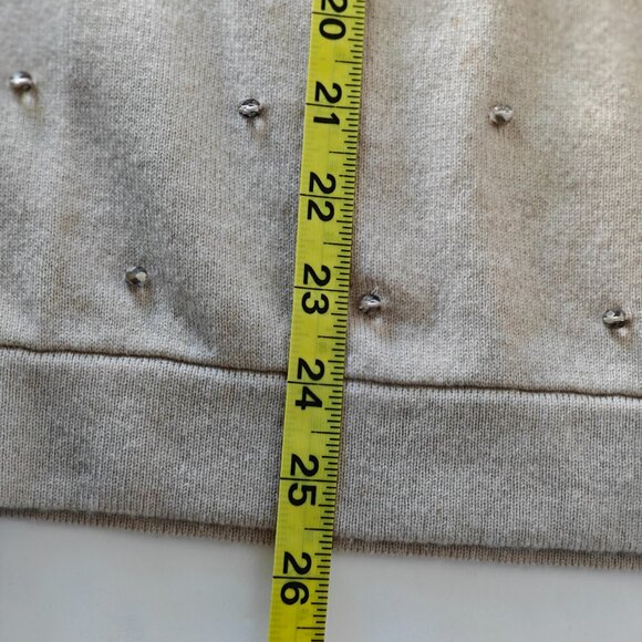 BRUNELLO CUCINELLI 100% Cashmere Embellished Knit Sweater with Beads Beige Large - Picture 7 of 10